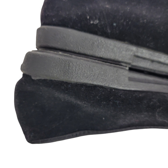 Christmas Bells Flats Black Velvet Velour Loafers Festive Holiday XMas Shoes 8 - Picture 11 of 12